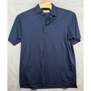 Donald Ross Qual Hollow Country Club Striped Golf SS Polo Shirt Men's Size L